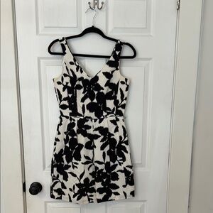Black and White Floral Dress